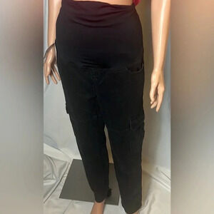 Isabel Maternity By Ingrid & Isabel Black 90s Straight Pants Size 2 NWT